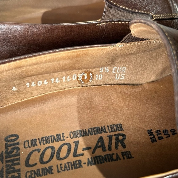 Mephisto Size 10 Cool Air Dark Brown Leather Slip On Loafers Driver - Picture 9 of 15